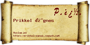 Prikkel Ágnes névjegykártya